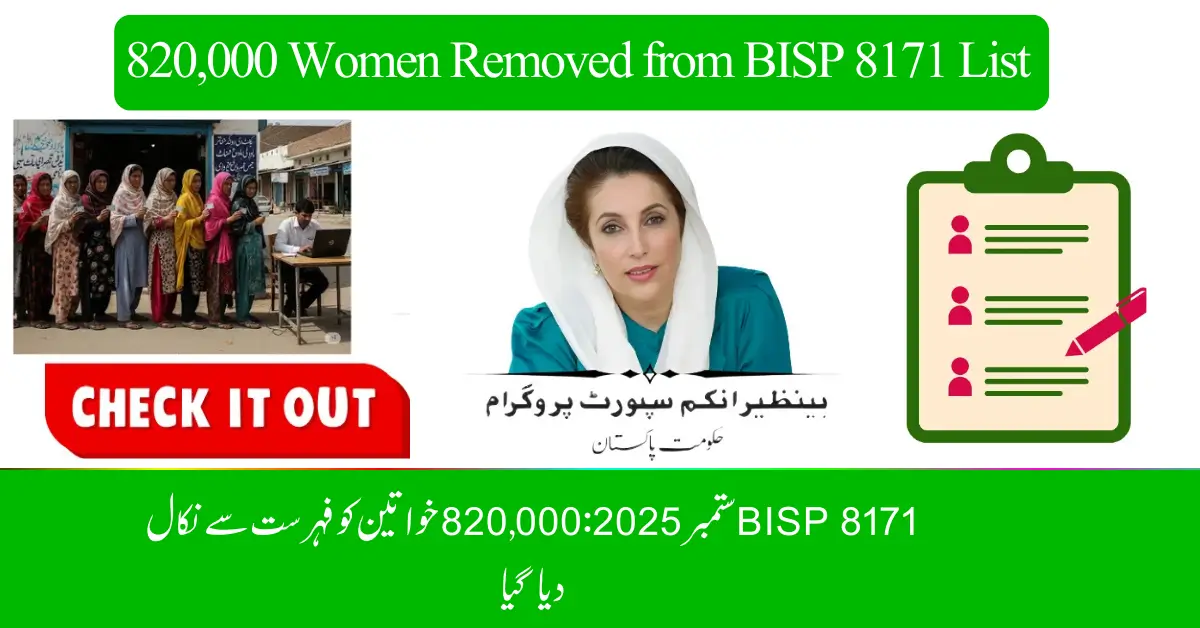 820,000 Women Removed from BISP 8171 List