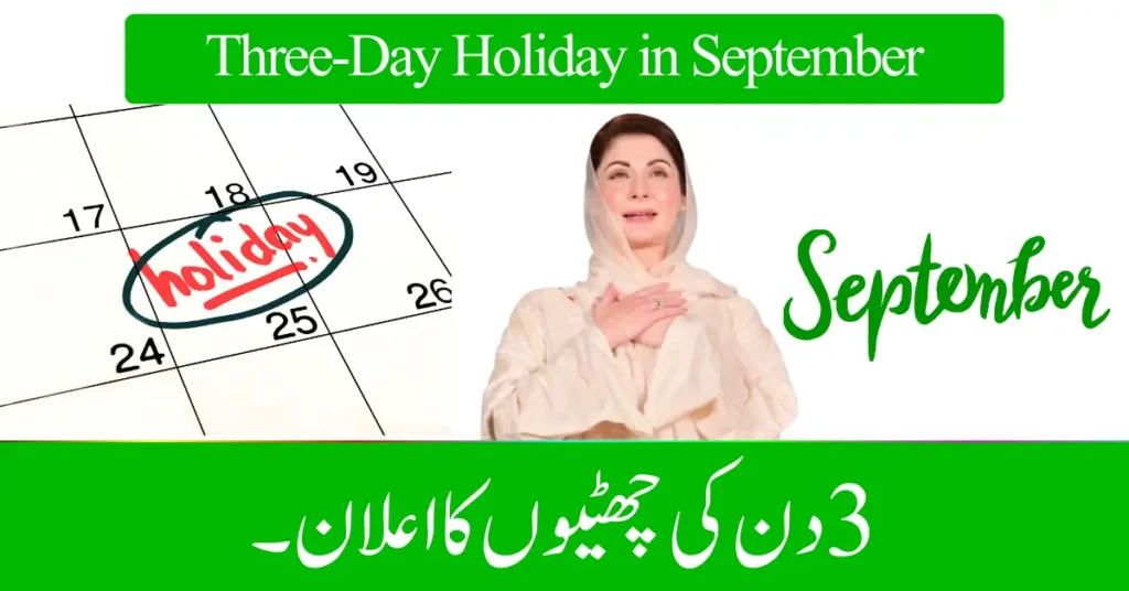 Three-Day Holiday in September