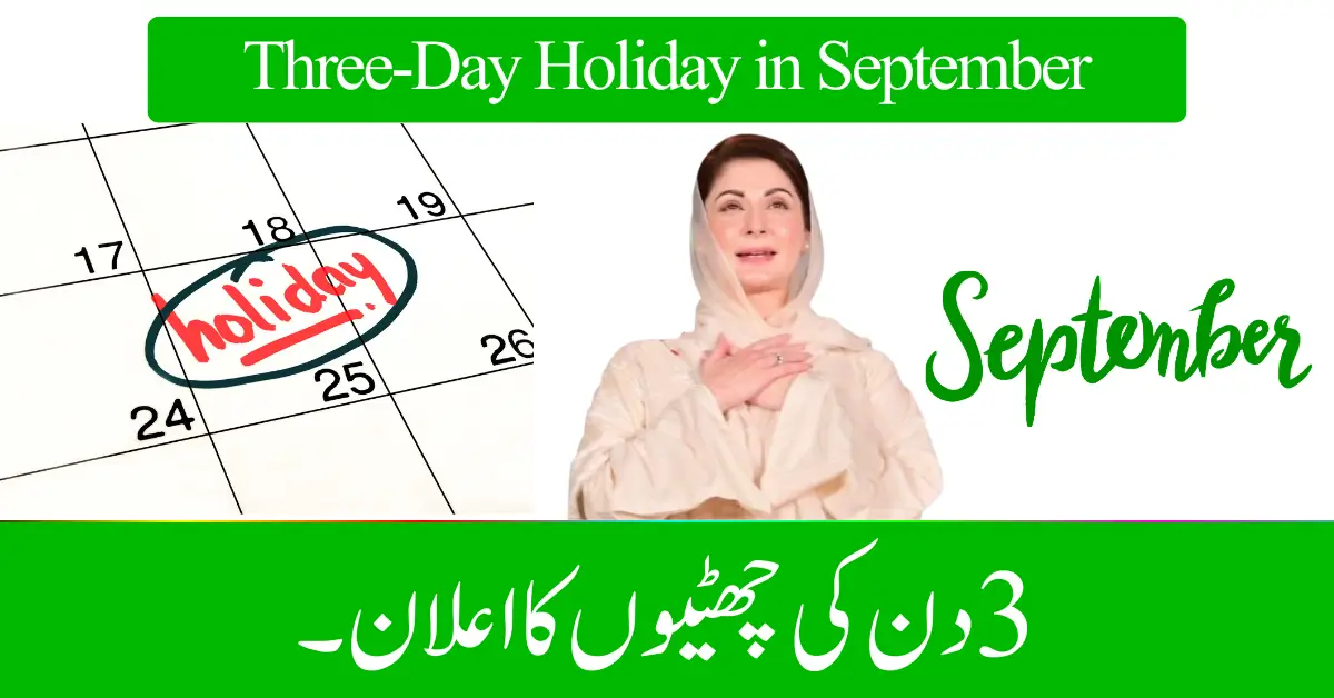 Three-Day Holiday in September
