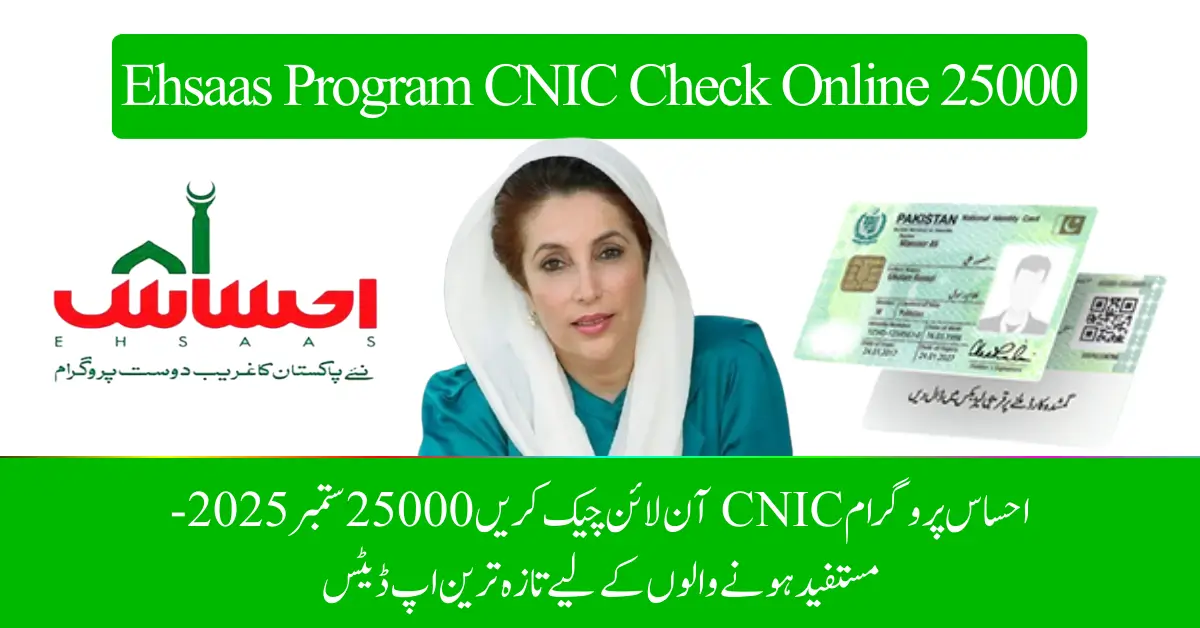Ehsaas Program CNIC Check Online 25000