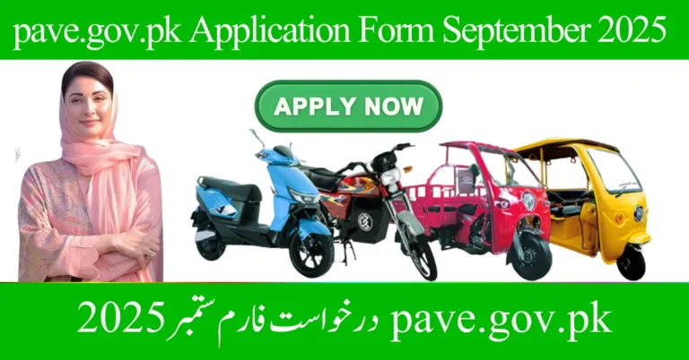 pave.gov.pk Application Form September 2025